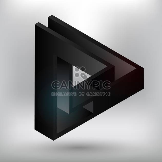Vector illustration of black triangular element on white background - бесплатный vector #126409