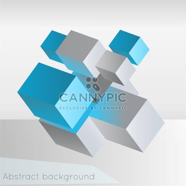 Vector illustration of abstract geometric background from cubes on white background - vector gratuit #126419 