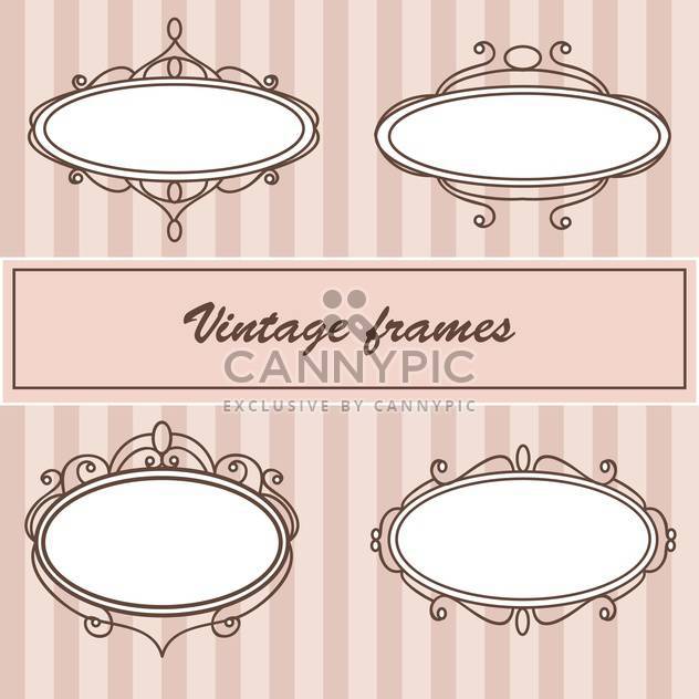Vector set of vintage frames with text place - Free vector #126779