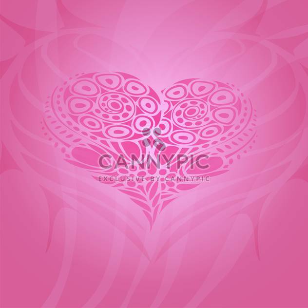 Vector background with abstract heart for valentine card - бесплатный vector #126859