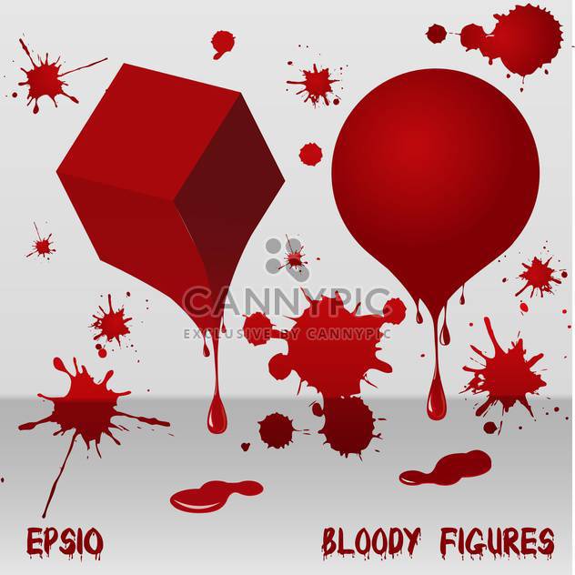 Bloody red art figures on white background - Kostenloses vector #127229