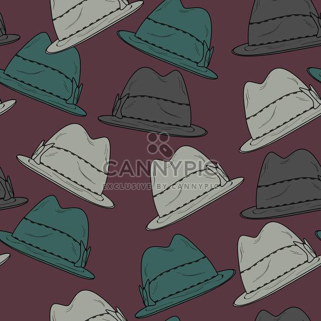 Vector background with vintage male hats - vector #127359 gratis