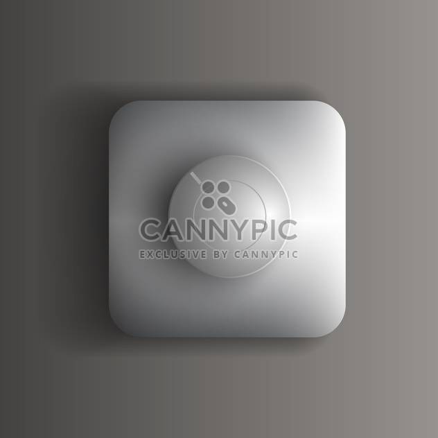 Vector round shaped switch button on grey background - vector gratuit #127479 