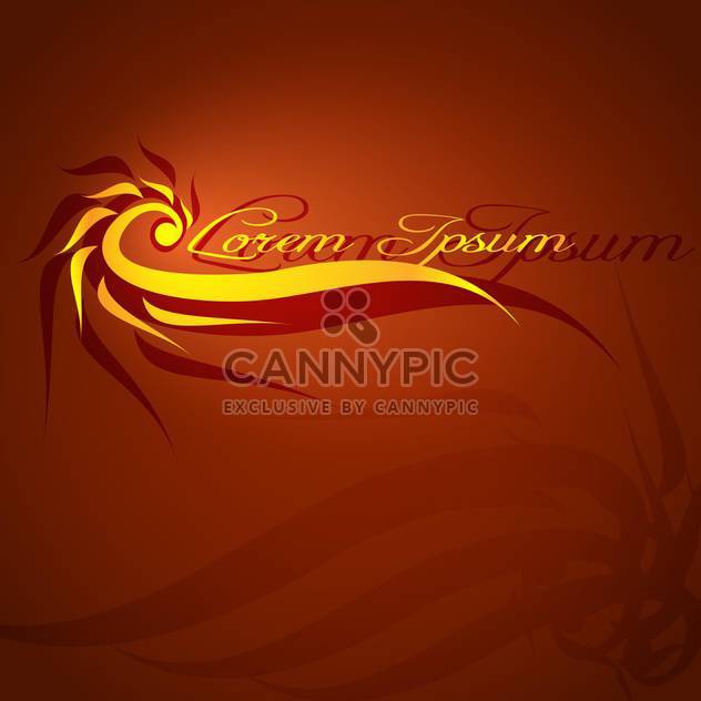 Abstract brown background with flame and text place - vector #127529 gratis