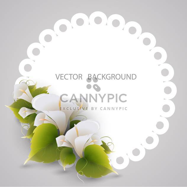 white frame with flowers, vector background - Free vector #128259