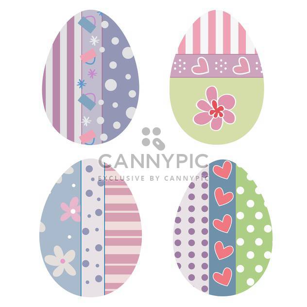 Set with four Easter eggs vector icons - Kostenloses vector #128319