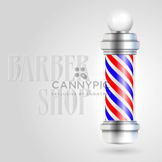 Barber shop pole with red and blue stripes - бесплатный vector #128379