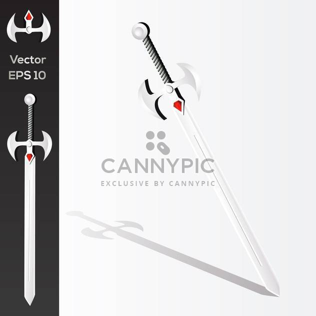 Vector illustration of medieval sword - бесплатный vector #128619