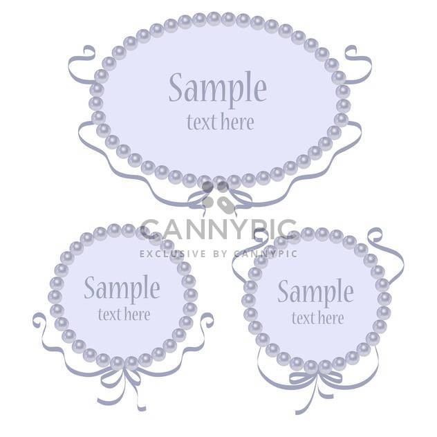 Set of blue vector greeting frames - Free vector #128849