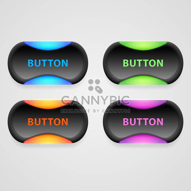 Vector set of colorful 3d buttons - vector #128909 gratis