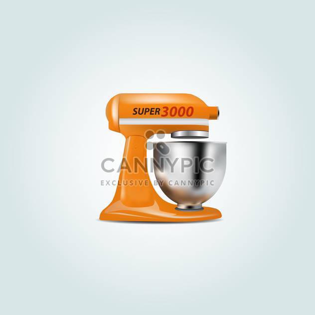 Vector illustration of orange coffee maker on white background - vector gratuit #128929 