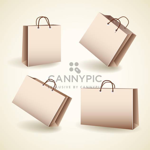 Vector set of four shopping bags - Free vector #128949