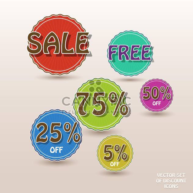 set of vector shopping sale labels - Free vector #129039
