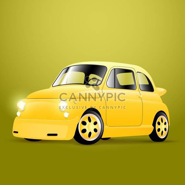 Vector illustration of yellow retro car - vector gratuit #129279 