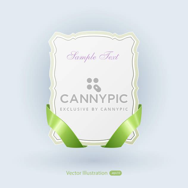Vector banner with green ribbons on blue background - vector gratuit #129469 