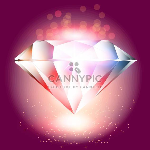 Vector illustration of crystal on red shiny background - Free vector #129669