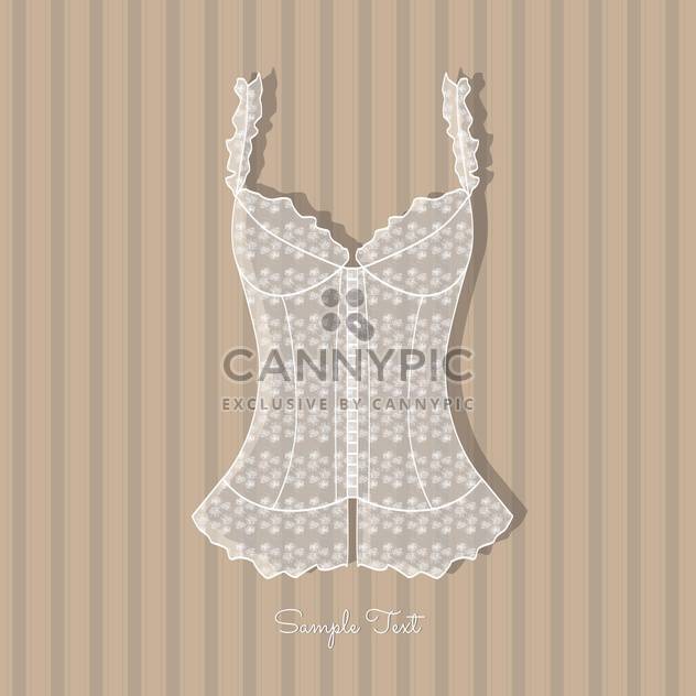 Female corset on vintage brown striped background - Free vector #129829