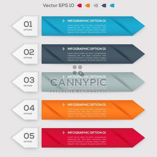Vector infographic banners with numbers and arrows - бесплатный vector #129919