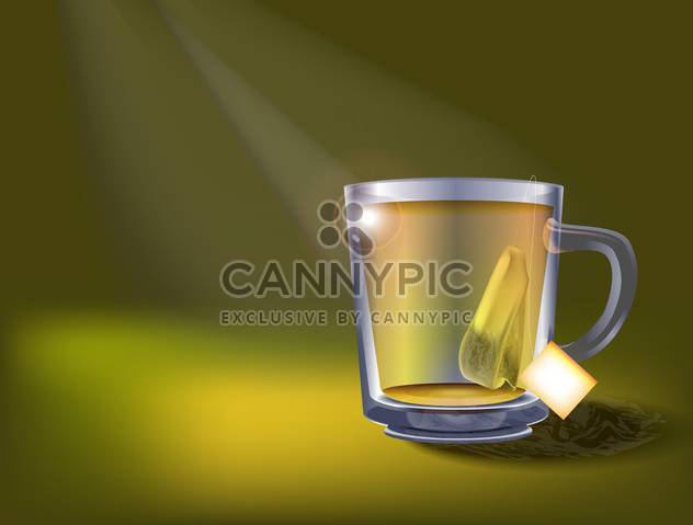 Vector illustration of tea cup - vector gratuit #130209 