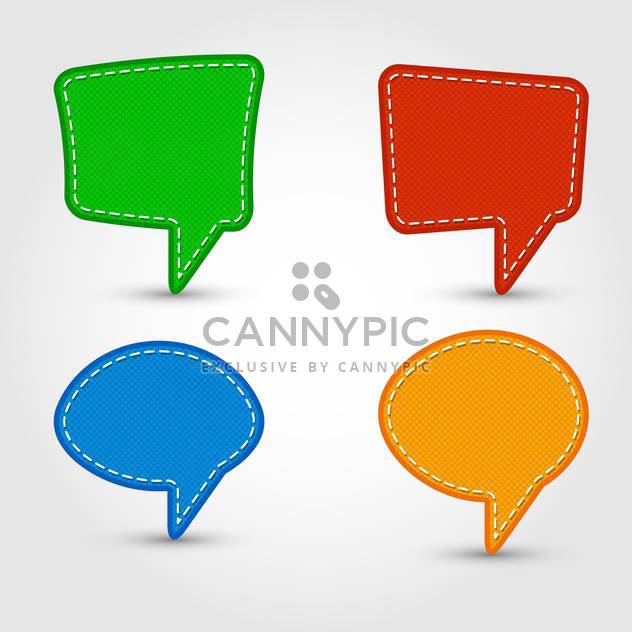 Vector set of colorful speech bubbles - Free vector #130549