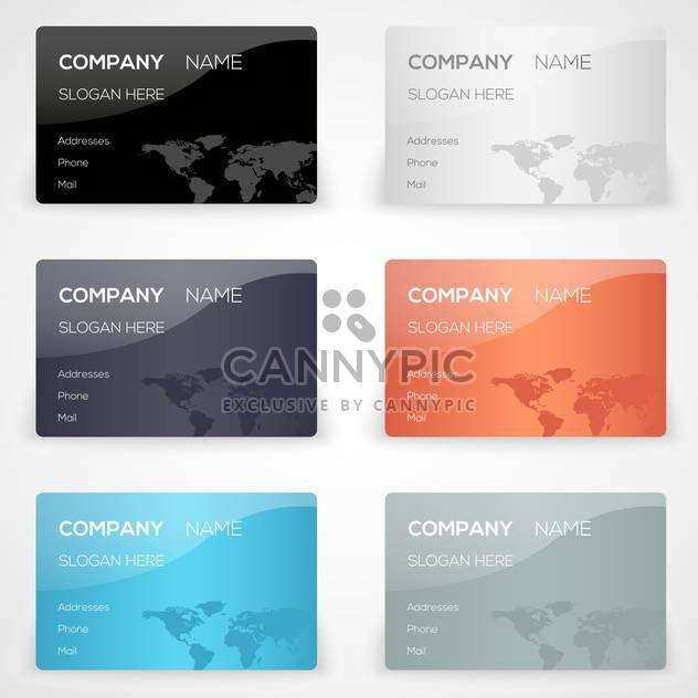 Vector set with business cards - Kostenloses vector #131189