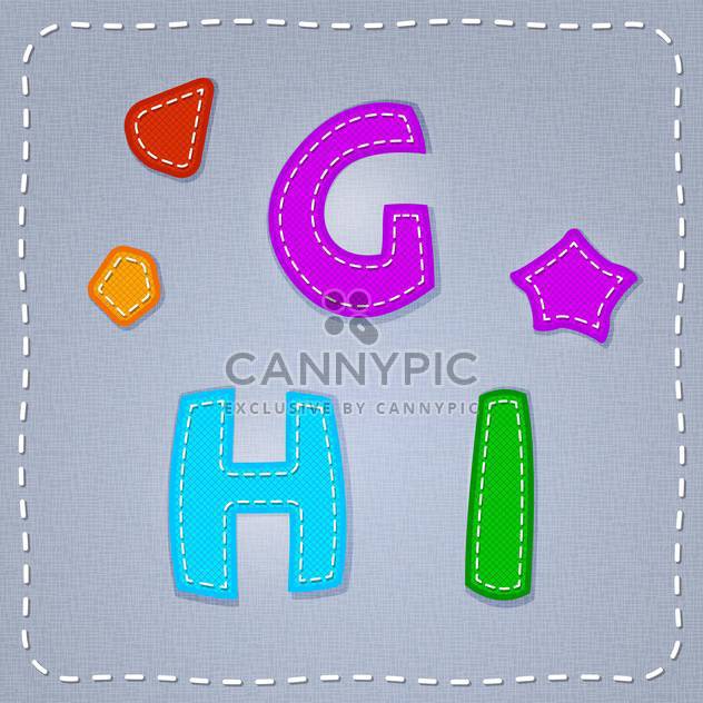 Vector colorful font on grey background - vector #131639 gratis