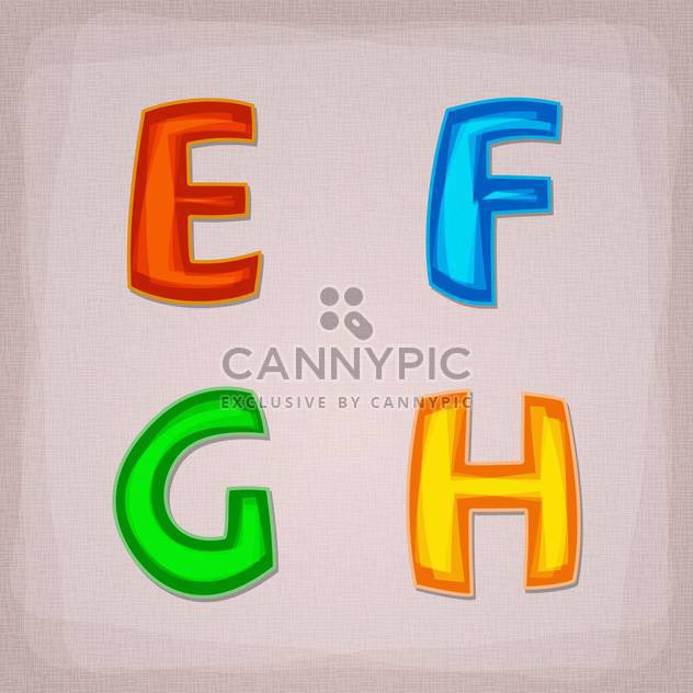Vector colorful font letters set - Free vector #131689