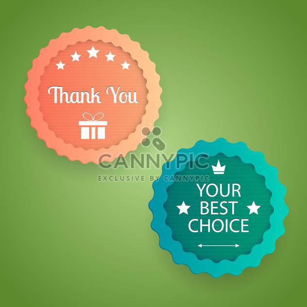 Vintage style vector labels on green background - Free vector #131969