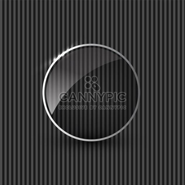 Transparent glass button on striped seamless background - vector gratuit #132129 