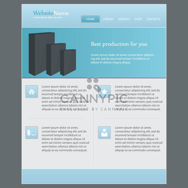 Web site design template, vector illustration - бесплатный vector #132319