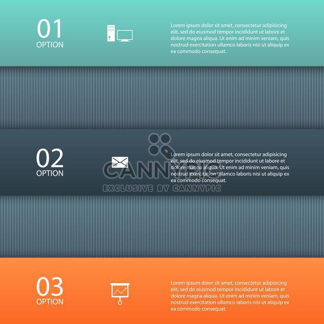 Vector progress design template with three steps - Free vector #132329