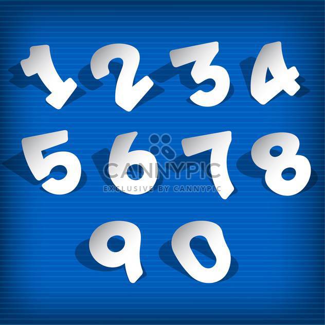 vector numbers set background - vector gratuit #132699 