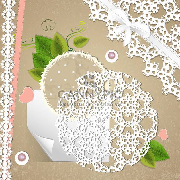 vector floral invitation background - Free vector #133459