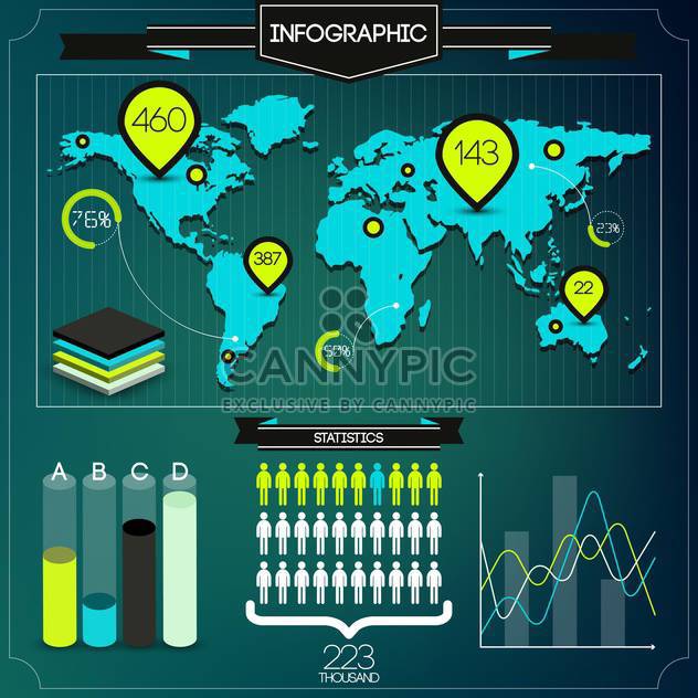 set of business infographic elements - vector gratuit #133559 