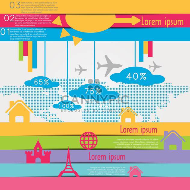 travel infographics with data icons and elements - Kostenloses vector #133669
