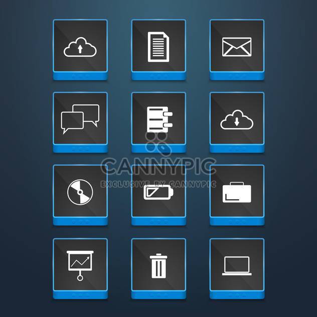 finance and business icon set - vector #133889 gratis