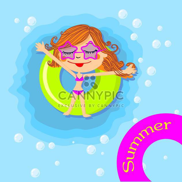 summer holidays greeting card - Free vector #134289
