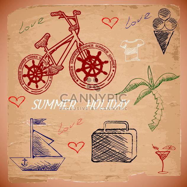 summer holiday vacation background - vector gratuit #134479 