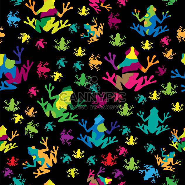 colorful frogs pattern background - vector gratuit #134539 