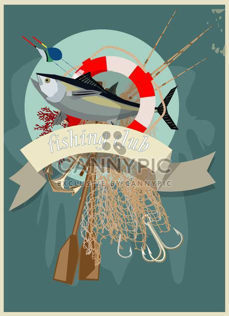 fishing club accesoires illustration - бесплатный vector #134559