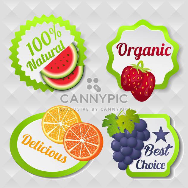 organic food poster background - Free vector #134599