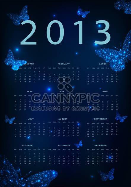 year calendar vector background - vector gratuit #134699 