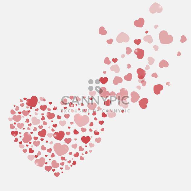 vector background with Valentine's day hearts - vector gratuit #134819 