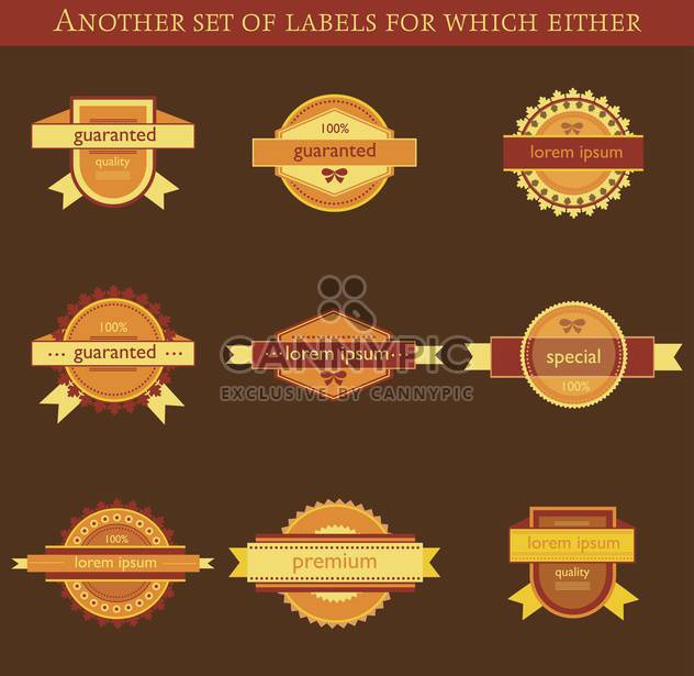 set of retro vector labels and badges background - Free vector #135199