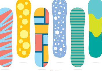 Snowboard Color Vector Pack - Free vector #139059