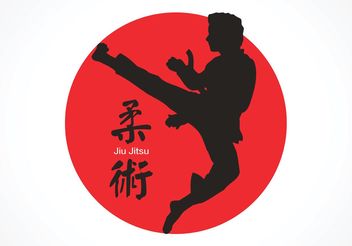 Free Vector Jiu Jitsu Silhouette - бесплатный vector #139129