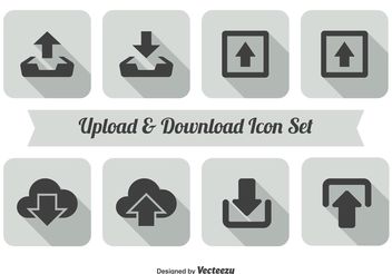 Upload and Download Icon Set - vector gratuit #140059 