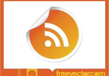 RSS Sticker Vector - vector gratuit #140689 