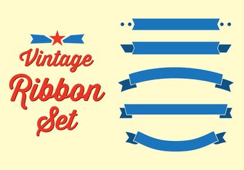 Vintage Ribbon Set - vector gratuit #140749 