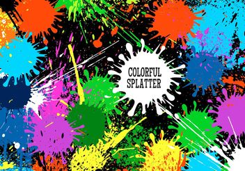 Free Vector Colorful Splatter Background - бесплатный vector #141059